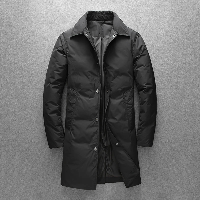 2024 new arrival winter jacket 90% white duck down jackets men,mens fashion thicken warm parkas trench coat size M-XXXL,4XL