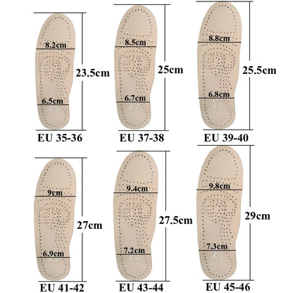 Genuine Leather Orthopedic Insoles for Arch Support Shoes Insert Pad Orthotics Shoes Insole For Shoes Woman Men plantar fasciiti