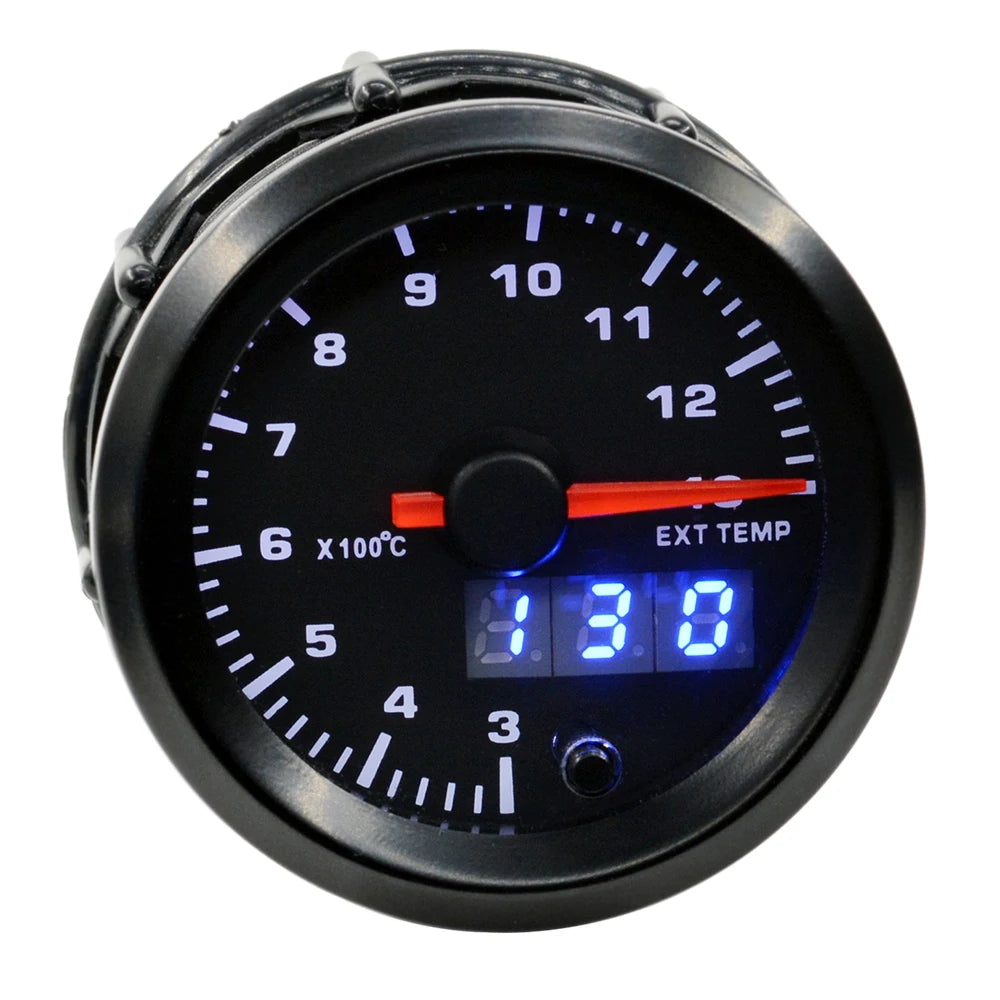 Dragon 52mm Car 7 Colors LED   Dual Display Boost Water Oil Temp Pressure Meter Volt Air Fuel Ratio EGT Gas Tachometer RPM Gauge