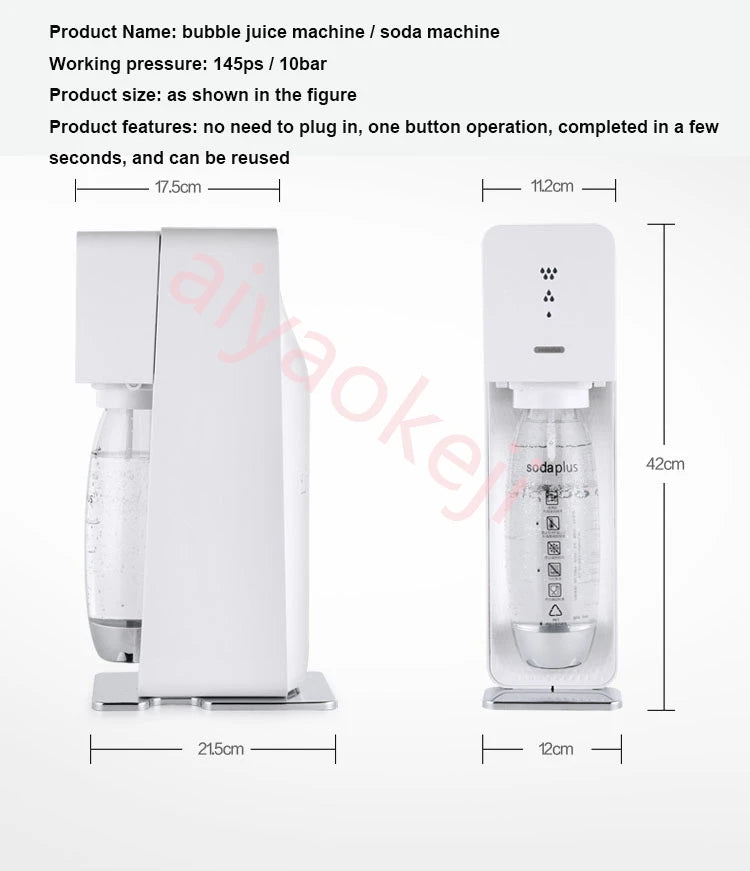 Household Commercial  Soda Water machine Carbonated Drink Juice Soda Maker Cool Drink Whipper