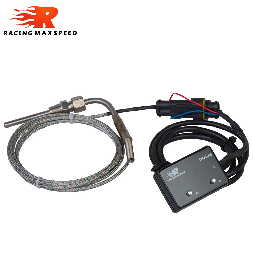 Car Exhaust Temp Gauge With Sensor Mini LED Digital Display DC12V Square Exhaust Temperature Gas EGT EXT Temp Gauge