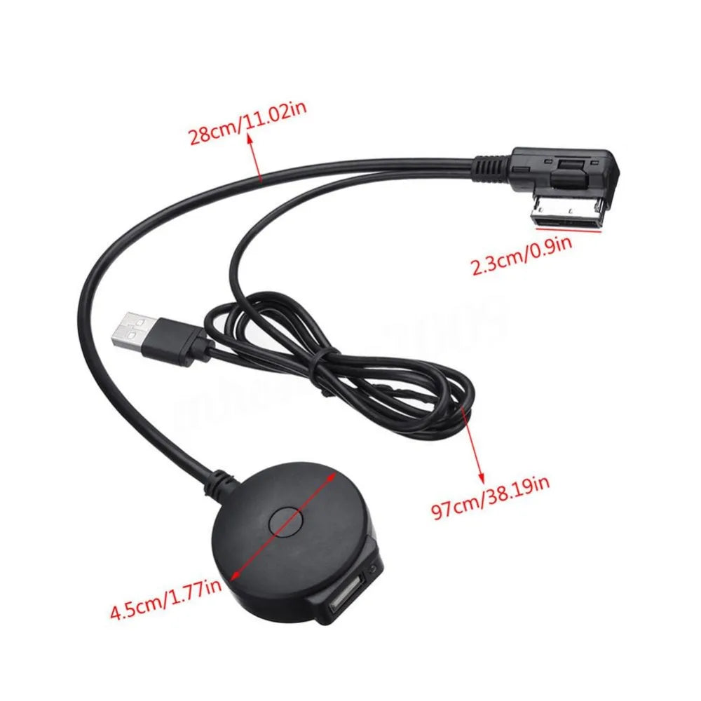 Car Bluetooth AUX Receiver USB Cable Adapter for VW Audi 2G 3G MMI Systems A4 A5 A6 Q5 Q7 Audio Media Input AMI MDI Interface