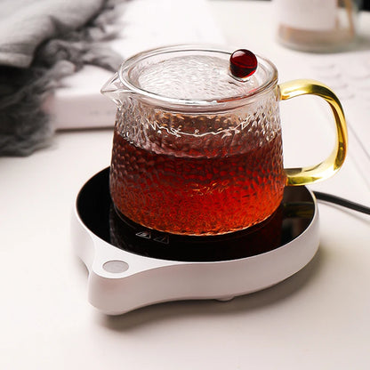200W Cup Heater Mug Warmer 100°C Hot Tea Makers Warmer Coaster 5 Gear Cup Heaters Coffee Milk Tea Heating Pad 110V/220V
