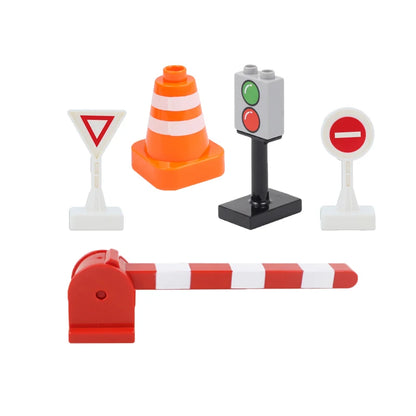 Rail Transport Big Size Building Blocks Creative Track Accessories Assemble Toys For Children Bricks Compatible City Train Set