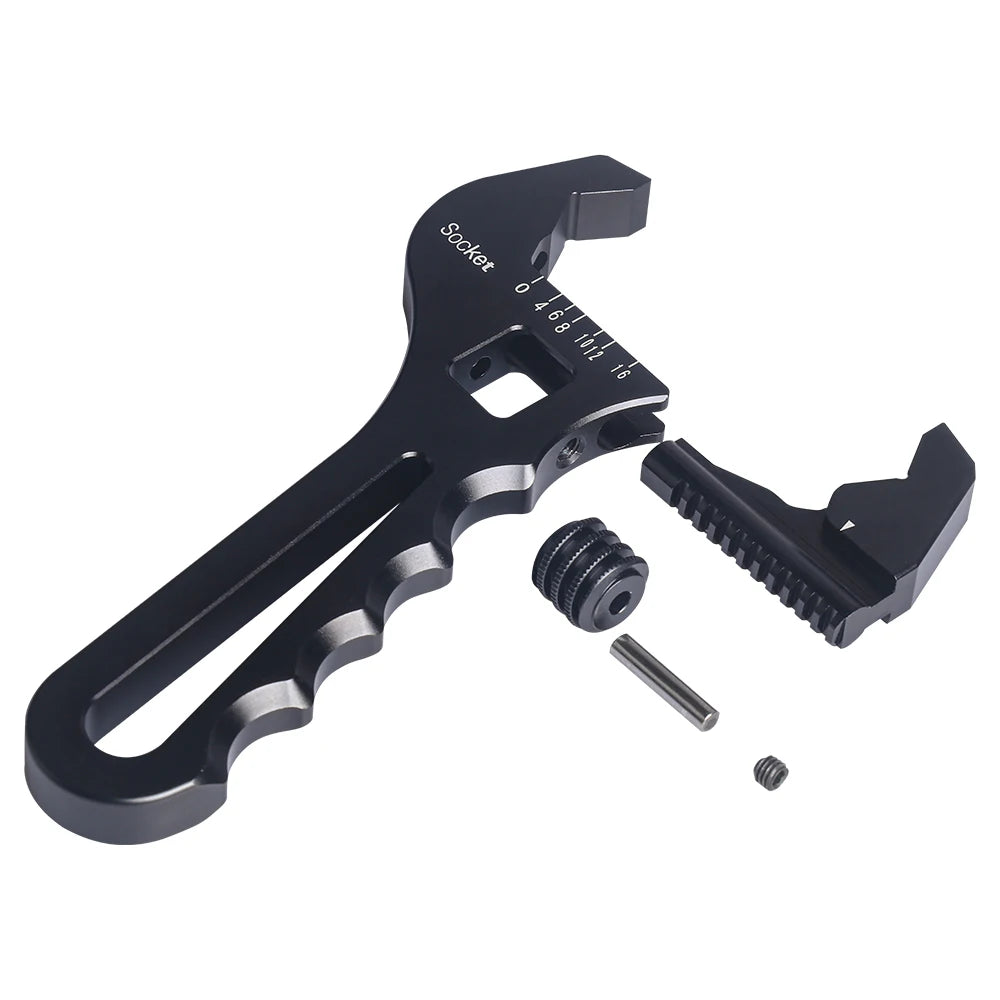 AN/3/4/6/8/10/12 Adjustable Aluminum Wrench Oil Hose End Fitting Tool Aluminum Spanner
