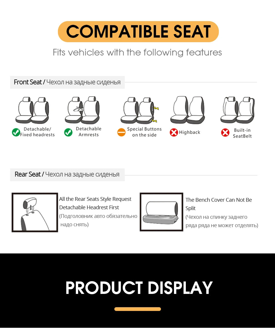 Fabric Car Seat Covers For MAZDA CX-3 CX-5 CX-7 CX-9 BT50 MX-5 MX-5 Miata RX8 Tribute Mazda 3 5 6 7 Auto Seat Protector Covers