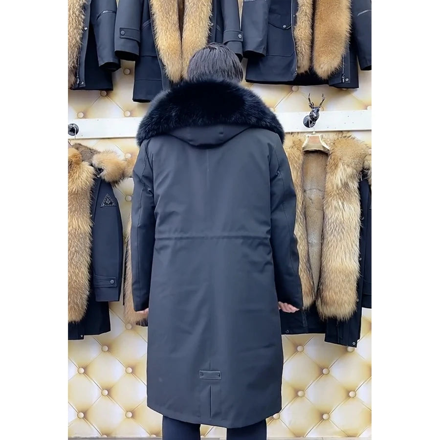 Cnegovik Real Fur Jacket Men Winter Parka