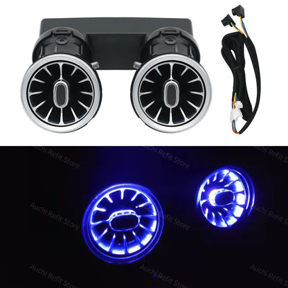 12/64 Colors LED Car A/C Nozzle Vents For Kia Stinger Ambient light Turbine Shape Air Outlet of Automobile Air Conditioner Refit