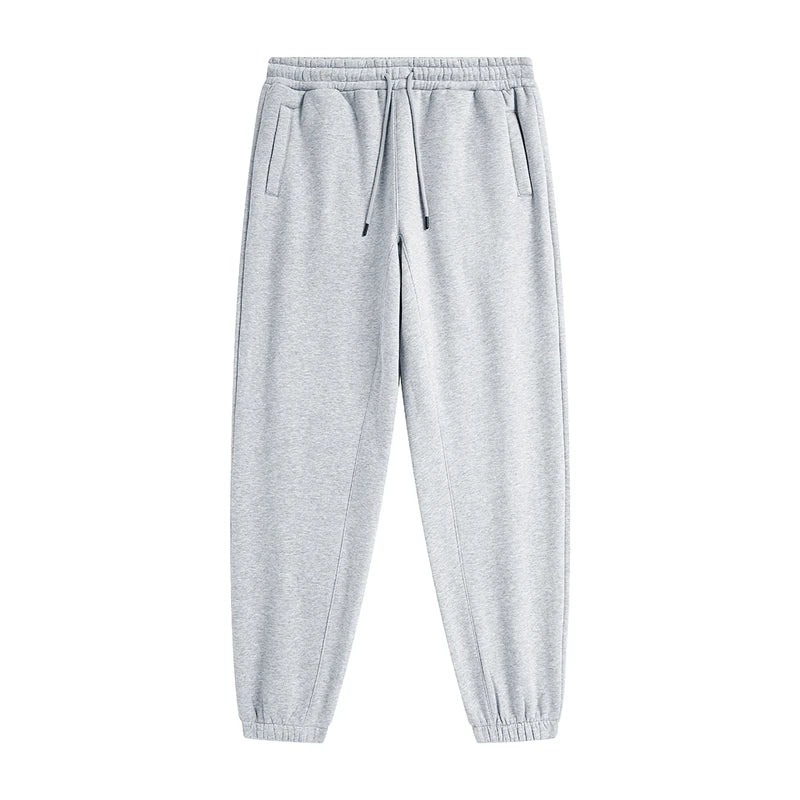 ZODF Trendy Men 345gsm Fleece Sweatpant Unisex Solid Color Loose Retro Hip Hop Winter Joggers Pants Brand Clothes HY0005