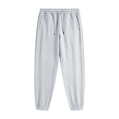 ZODF Trendy Men 345gsm Fleece Sweatpant Unisex Solid Color Loose Retro Hip Hop Winter Joggers Pants Brand Clothes HY0005