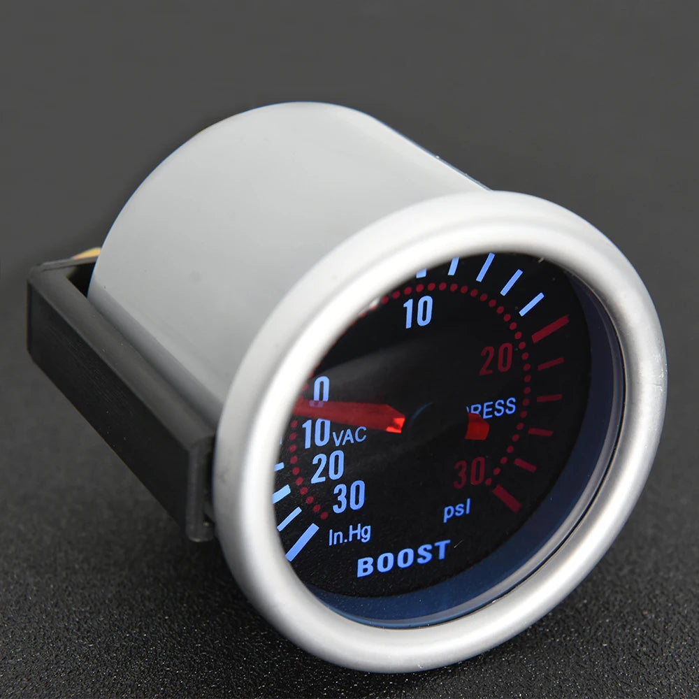 2"52mm Smoke Len PSI/BAR Turbo Boost Gauge Meter Water/Oil Temp Meter Tachometer Vacuum VOLT Oil Pressure for Gasoline Car 12V