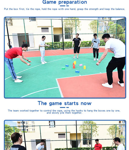 Child Outdoor Teamwork Game Props Toy Children Cooperate To Build Tower  Kindergarten Sensory Equipment Kids Sports Toys