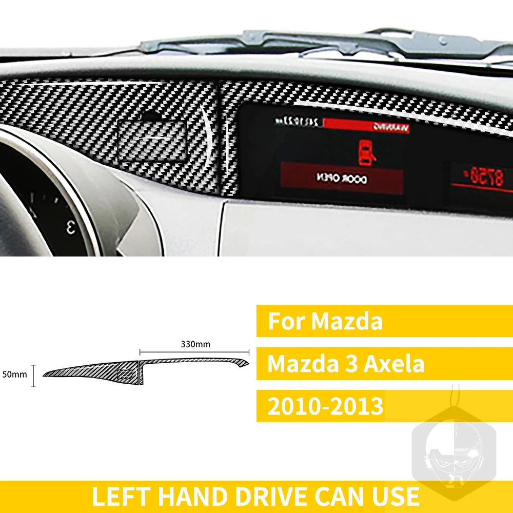 Whole Interior Stickers For Mazda 3 Axela 2010-2013 Carbon Fiber Car Accessories Dash Trim Gear Shift Console Cover Molding