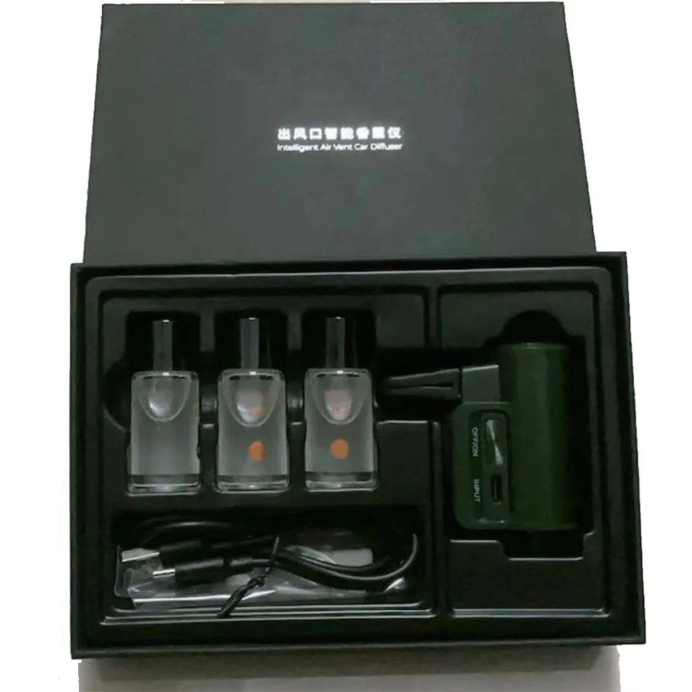 Electric Auto Air Diffuser Aroma Car Air Vent Humidifier Mist Wood Grain Essential Oil Aromatherapy Freshener Perfume Fragrance