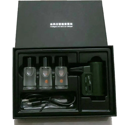 Electric Auto Air Diffuser Aroma Car Air Vent Humidifier Mist Wood Grain Essential Oil Aromatherapy Freshener Perfume Fragrance