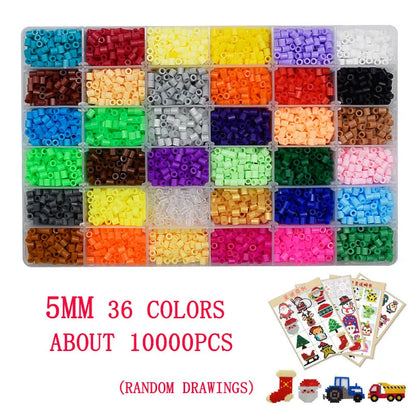 Perler Toy Kit 5mm/2.6mm Hama beads 3D Puzzle DIY Toy Kids Creative Handmade Craft Toy Gift 72 colors 39000pcs
