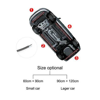 SEAMETAL 4Pcs Car Underglow Light Strip Flexible Led Car Underbody Atmosphere Light Sound Active App Control Decorative Lamp