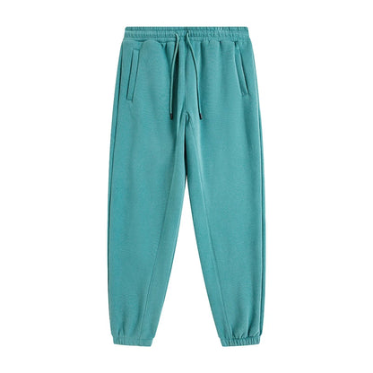 ZODF Trendy Men 345gsm Fleece Sweatpant Unisex Solid Color Loose Retro Hip Hop Winter Joggers Pants Brand Clothes HY0005