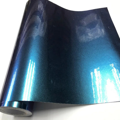 Premium Gloss Chameleon Pearl Glitter Metallic Green purple Vinyl Car Wrap Foil With Air Release Diamond Car Sticker Decal