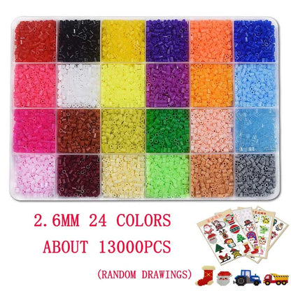 Perler Toy Kit 5mm/2.6mm Hama beads 3D Puzzle DIY Toy Kids Creative Handmade Craft Toy Gift 72 colors 39000pcs