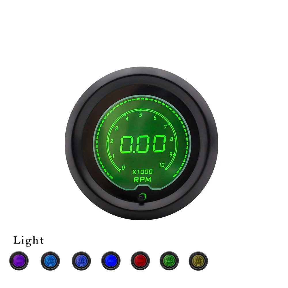 2" 52MM EVO Digital Car Tachometer 7 Colors LCD 0-10000 RPM Gauge Digital Tachometer Car meter