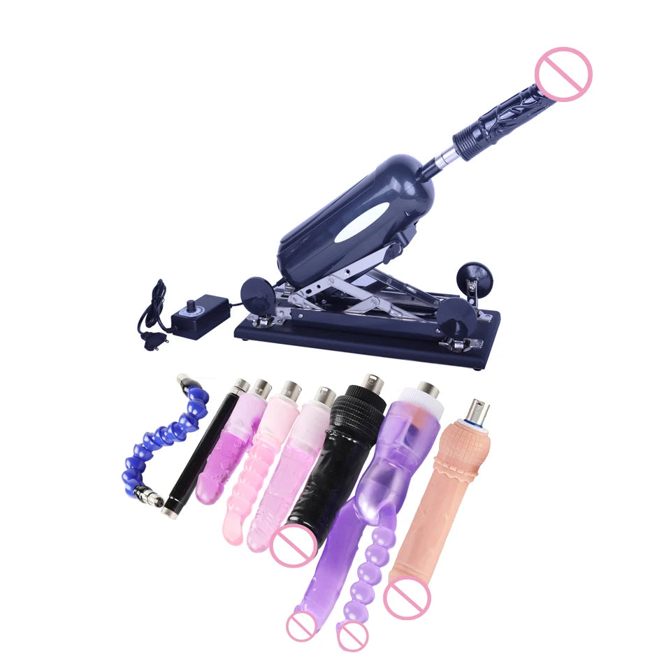 Automatic Telescopic Sex Machine Thrust Dildo Machine with Big Dildo for Men and Women Masturbation Sex Toys