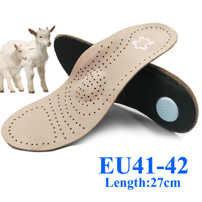 Genuine Leather Orthopedic Insoles for Arch Support Shoes Insert Pad Orthotics Shoes Insole For Shoes Woman Men plantar fasciiti