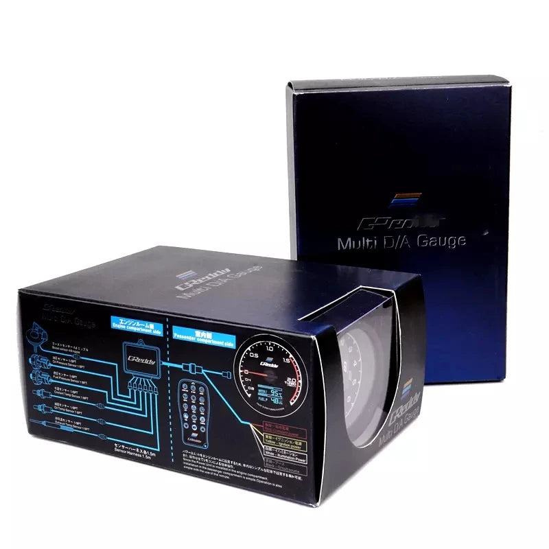 7 Color Turbo Boost Gauge Car Multi LCD Digital Display  Racing Meter GReddi Turbine Water Temp Oil temp Gauge 62mm 2.5 Inch