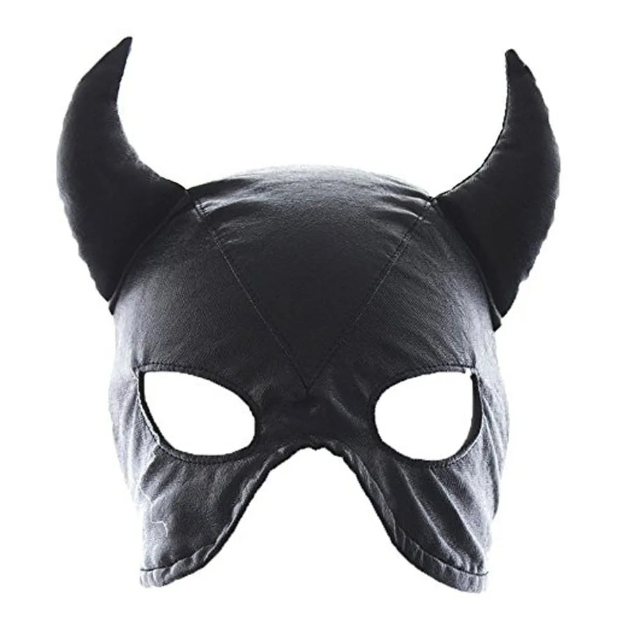 Leather Padded Hood Mask Blindfold Head Restraint Harness Mask, BDSM Bondage Gimp,Sexy Costume