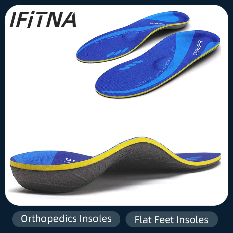 IFITNA Arch Support Orthopedic Insoles Sneaker Plantar Fasciitis Orthotic Shoes Inserts Flat Feet Heel Pain Athletic Cushion Pad
