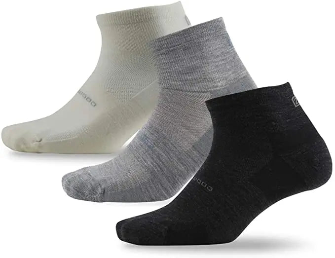 ZEALWOOD Merino Wool Running Socks Men Women No Show/Ankle/Crew Anti-blister Cushion Athletic Socks Ultra-Light Tennis 1/3 Pairs