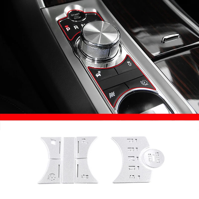 For Jaguar XF 2012-2015 Aluminum Alloy Car Central Control Gear Shift Panel Buttons Covers Stickers Trim Interior Accessories