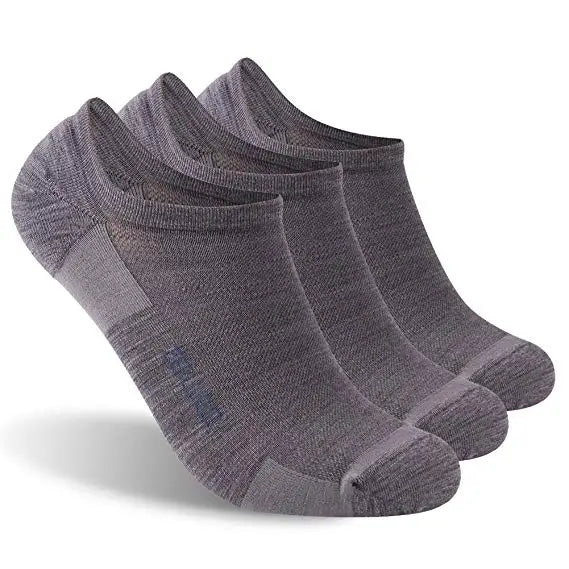ZEALWOOD Merino Wool Running Socks Men Women No Show/Ankle/Crew Anti-blister Cushion Athletic Socks Ultra-Light Tennis 1/3 Pairs