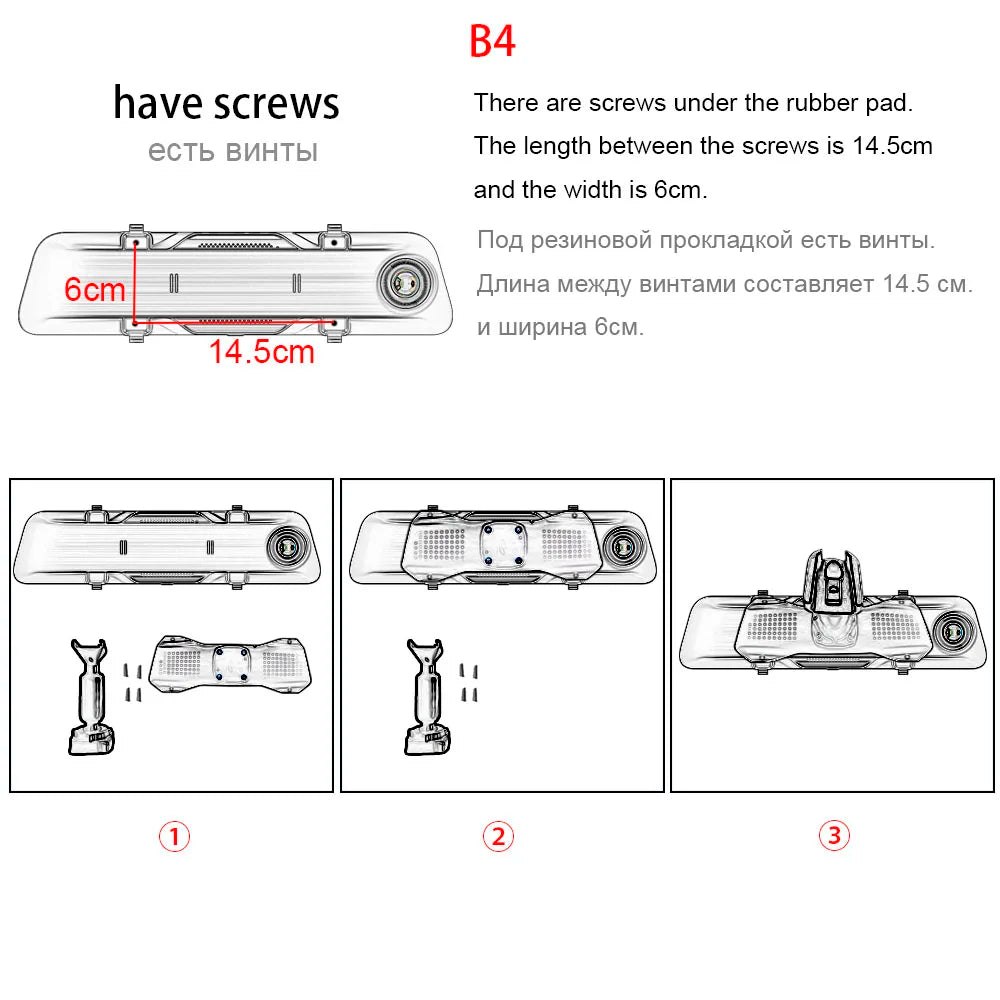 HGDO B24-B29 Rear View In door Interior Mirror Mounting Bracket Car Dvr Holder Mirror Dash Cam Support For Toyota Tesla BENZ BWM