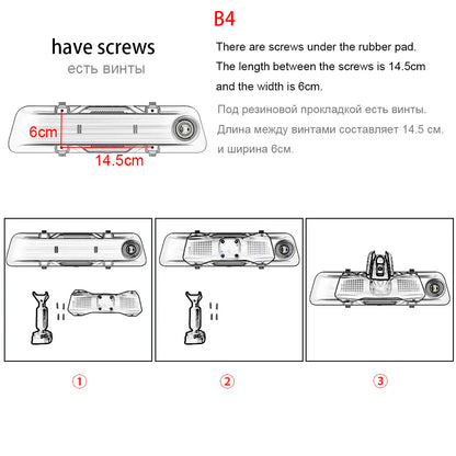 HGDO B24-B29 Rear View In door Interior Mirror Mounting Bracket Car Dvr Holder Mirror Dash Cam Support For Toyota Tesla BENZ BWM