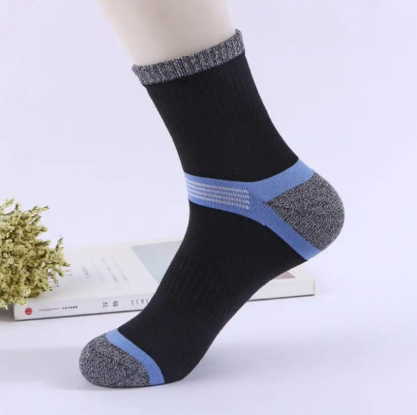 10Pairs/lot Brand Men's Sports Socks Cotton Breathable Running Basketball Socks Male Long Socks High Quality Comfortable New
