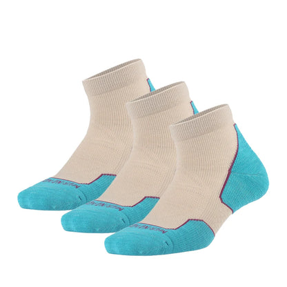 ZEALWOOD Marathon Running Socks, Men's Women's Outdoor Merino Wool Sports Compression Socks Breathable Cushion Cycling 1/3 Pairs