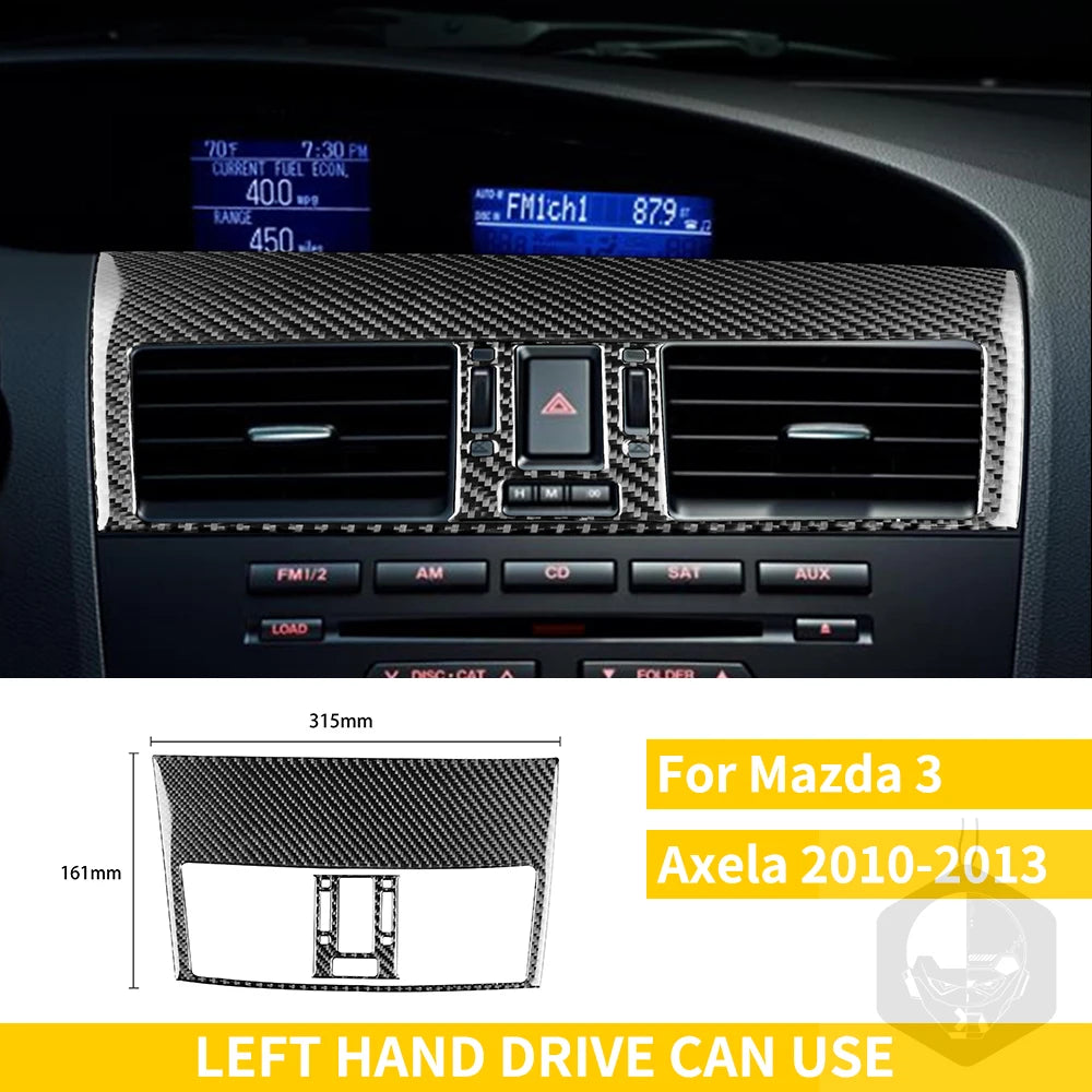 Whole Interior Stickers For Mazda 3 Axela 2010-2013 Carbon Fiber Car Accessories Dash Trim Gear Shift Console Cover Molding