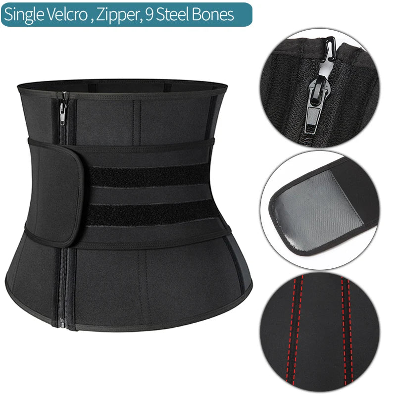 Men Waist Trainer Fitness Slimming Belt Sauna Body Shaper Corset for Abdomen Weight Loss Trimmer Belt Sweat Workout Fat Burner