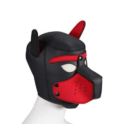 Party Masks Pup Puppy Play Dog Hood Sexy Neck Collar BDSM Bondage Kit Cosplay Full Head Ears Halloween Mask Sex Toy For Couples
