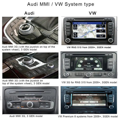 Car Bluetooth AUX Receiver USB Cable Adapter for VW Audi 2G 3G MMI Systems A4 A5 A6 Q5 Q7 Audio Media Input AMI MDI Interface