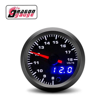 「DRAGON」 52mm Tachometer PRM Boost Gauge Voltage EGT Gauge Water Temperature Oil Temp Oil Pressure Car Gauge Fit for 12V Car