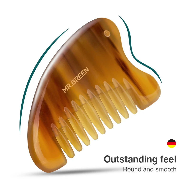 MR.GREEN Comb With Guasha Scraping Massage Board Nature Ox Horn Face  Beauty Tools Neck Body Massage Skinb Pain Relief Scraper