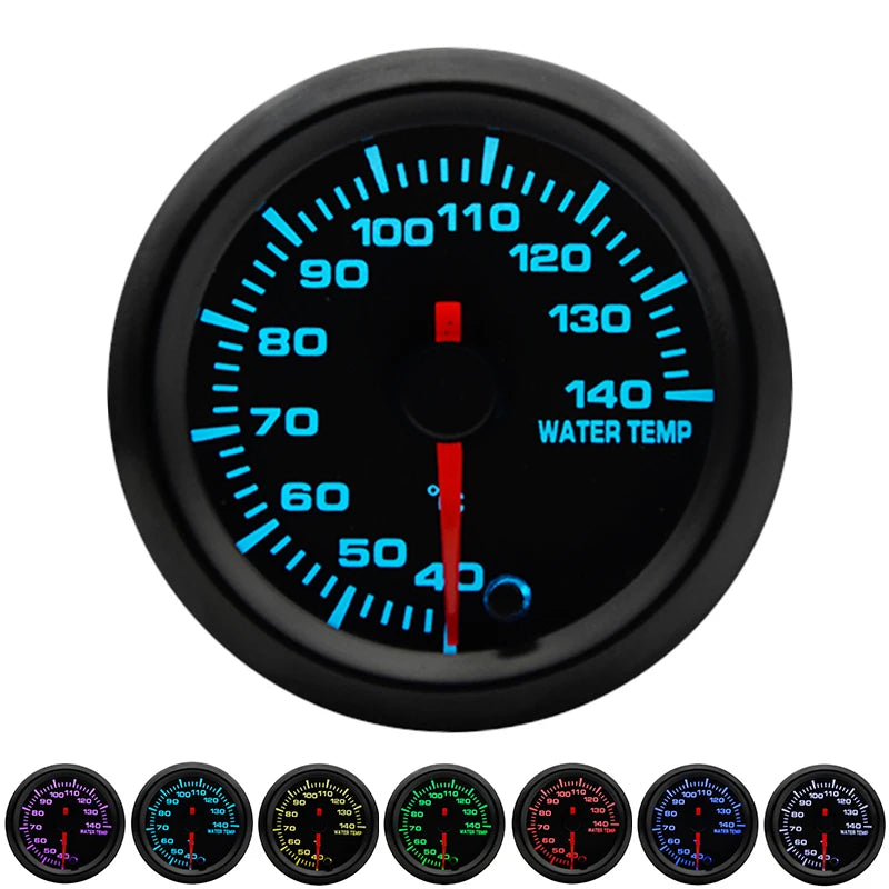 2" 52mm 7 Colors LED Boost/Water temp/Oil temp/Oil pressure/Voltmeter/Air fuel ratio/EGT/Tachometer RPM Car Gauge +Gauge Pods
