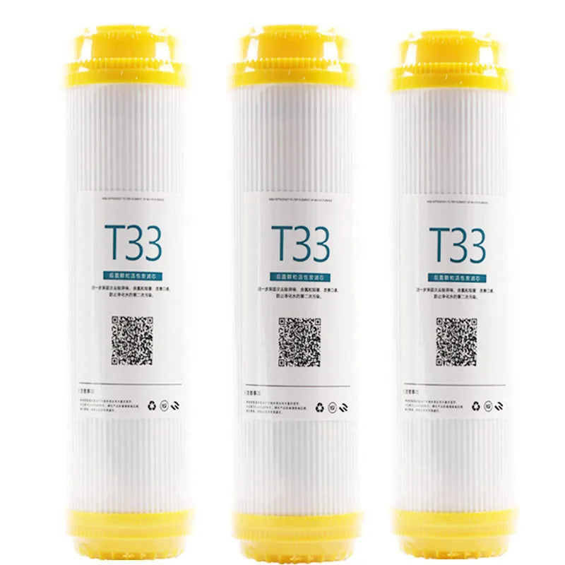 YenvQee 10inch Universal Carbon Cartridge CTO Water Filter Replacement Remove The Cholorine Water Purifier Accessories