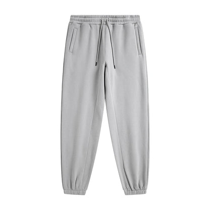 ZODF Trendy Men 345gsm Fleece Sweatpant Unisex Solid Color Loose Retro Hip Hop Winter Joggers Pants Brand Clothes HY0005