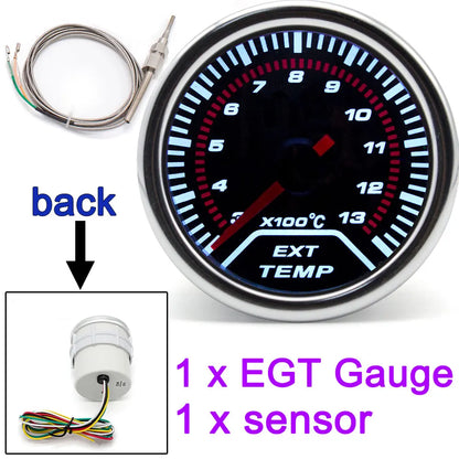 AD 52mm Water Temperature Gauge + 10mm Sensor  Boost Gauge Bar Psi Vacuum Oil Temp Press Voltmeter Tachometer RPM Car Gauge Pods