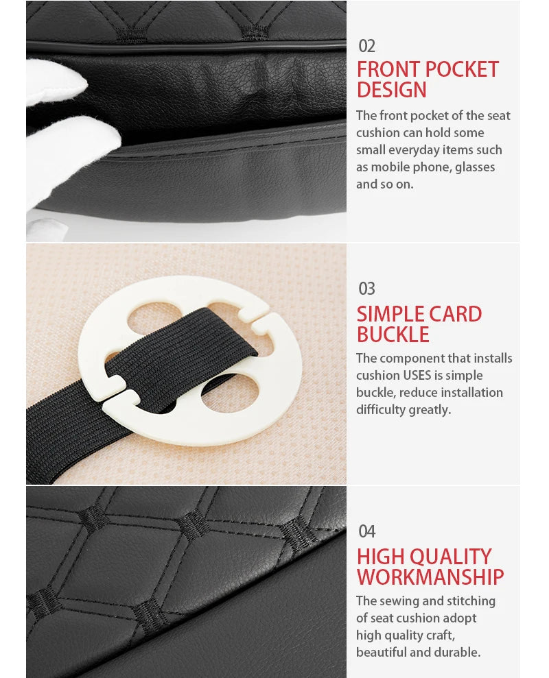 Four Seasons Universal Car Seat Cover Luxury PU Leather Car Seat-cover Cushion Protector Mat For Most Car Sedan SUV&Hatchback
