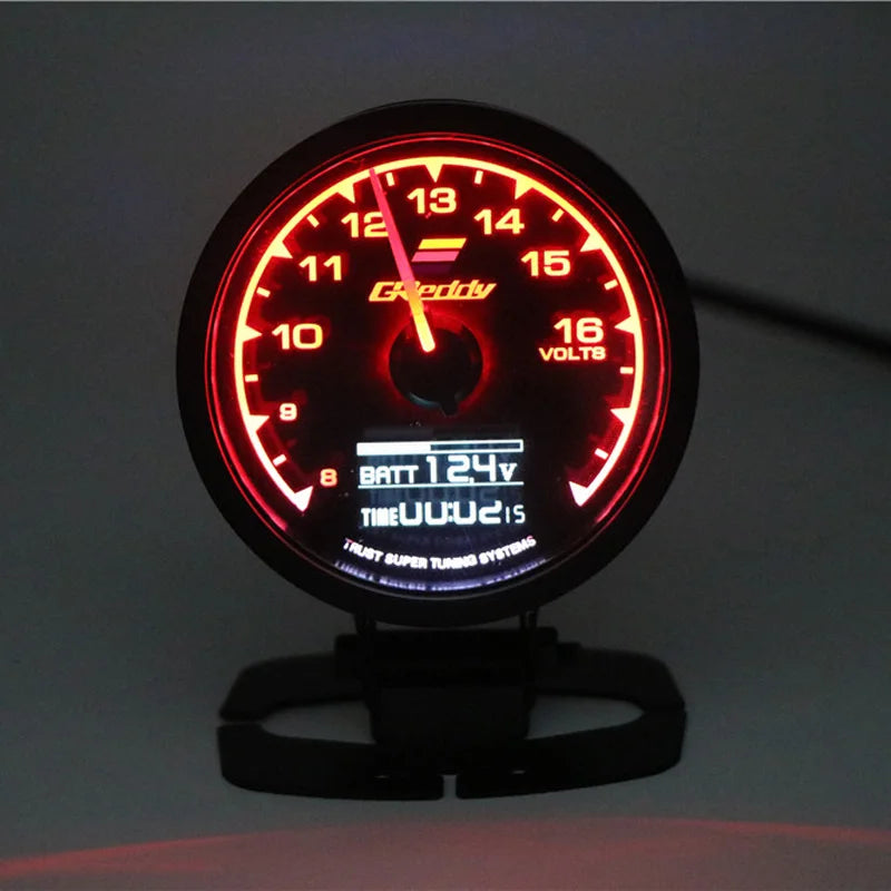 62mm GReddi  Water Temp Gauges LCD Digital Display Turbo Boost Oil Pressure Air Fuel Ratio Exhaust Fuel Volta Rpm Racing Meter