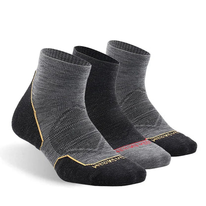 ZEALWOOD Marathon Running Socks, Men's Women's Outdoor Merino Wool Sports Compression Socks Breathable Cushion Cycling 1/3 Pairs
